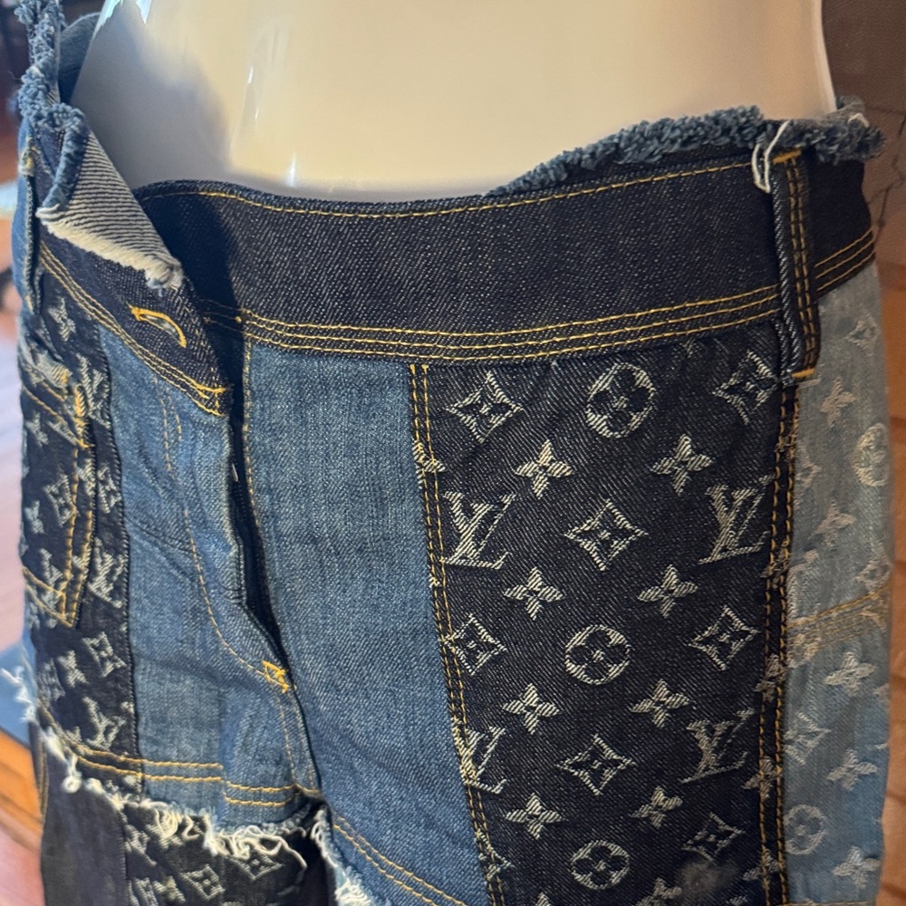 Patchwork Denim Lv Monogram Capris - image 6